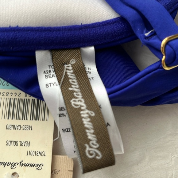 - NWT Kenneth Cole Halter Underwire Bra Swim Bikini Top 32C Deep Purple Blue - Picture 8 of 13